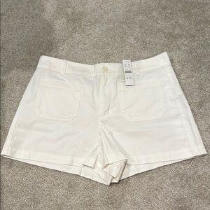 NWT J. Crew white twill pocket shorts
